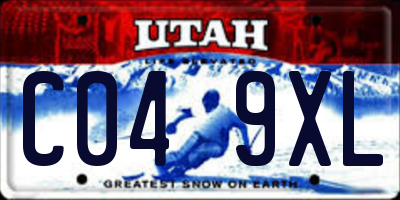 UT license plate C049XL
