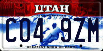 UT license plate C049ZM