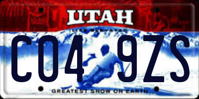 UT license plate C049ZS