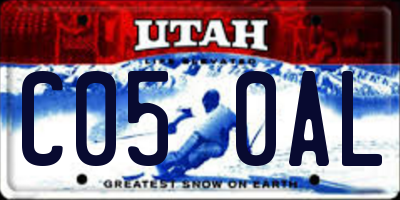 UT license plate C050AL