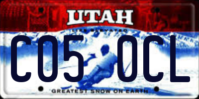 UT license plate C050CL