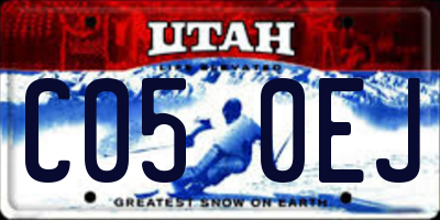 UT license plate C050EJ