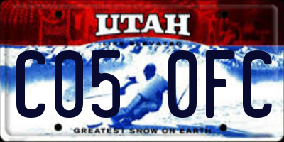 UT license plate C050FC