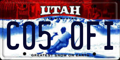 UT license plate C050FI
