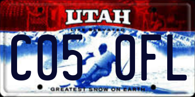 UT license plate C050FL