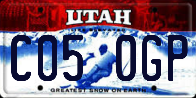 UT license plate C050GP