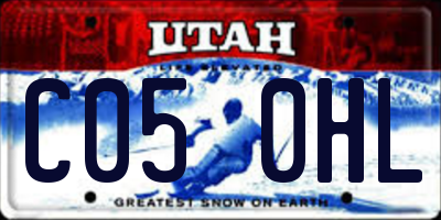 UT license plate C050HL