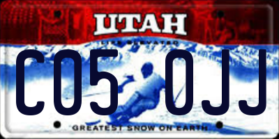 UT license plate C050JJ