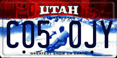 UT license plate C050JY