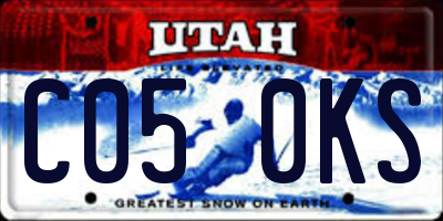 UT license plate C050KS