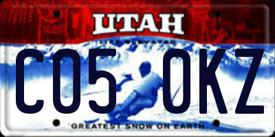 UT license plate C050KZ
