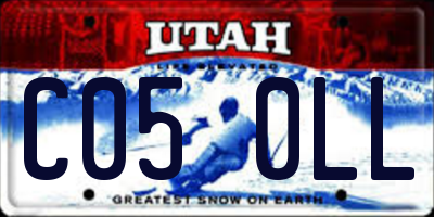 UT license plate C050LL