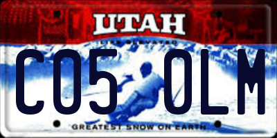 UT license plate C050LM