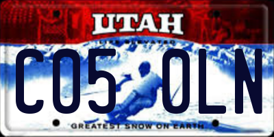 UT license plate C050LN