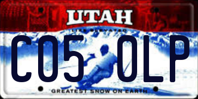 UT license plate C050LP