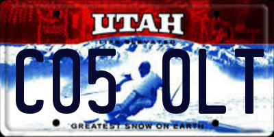 UT license plate C050LT