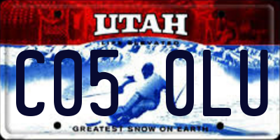 UT license plate C050LU
