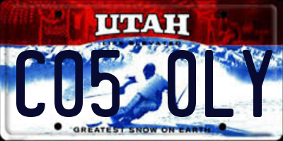 UT license plate C050LY