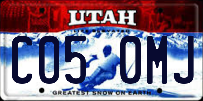 UT license plate C050MJ