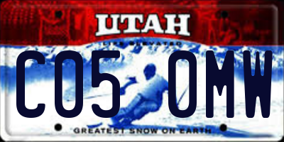UT license plate C050MW