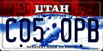 UT license plate C050PB