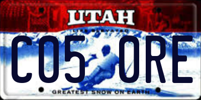 UT license plate C050RE