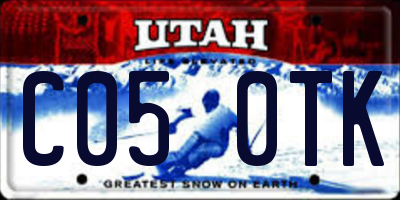 UT license plate C050TK
