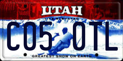 UT license plate C050TL