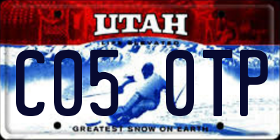 UT license plate C050TP