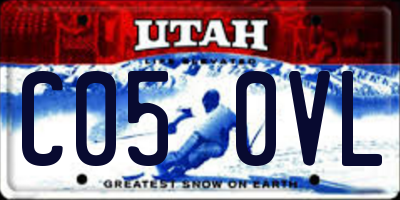 UT license plate C050VL