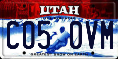 UT license plate C050VM