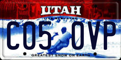 UT license plate C050VP