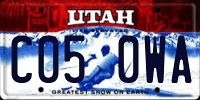 UT license plate C050WA