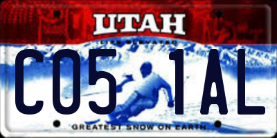 UT license plate C051AL