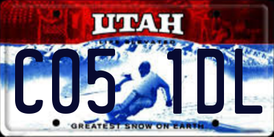 UT license plate C051DL