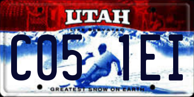 UT license plate C051EI