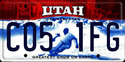 UT license plate C051FG