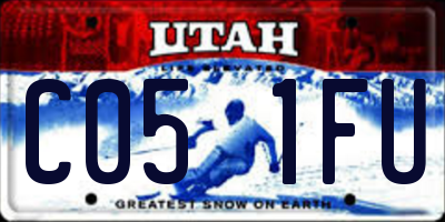 UT license plate C051FU