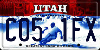 UT license plate C051FX