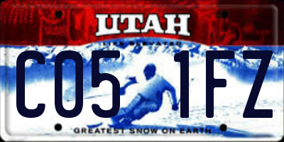 UT license plate C051FZ