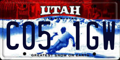 UT license plate C051GW