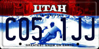 UT license plate C051JJ