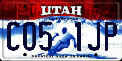 UT license plate C051JP