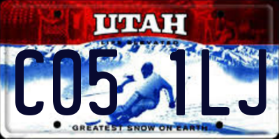 UT license plate C051LJ