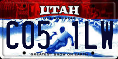 UT license plate C051LW