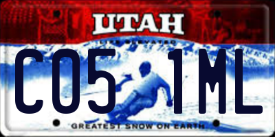 UT license plate C051ML