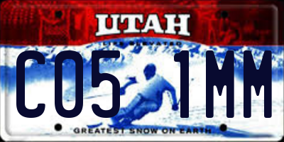 UT license plate C051MM