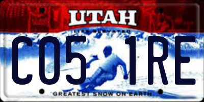 UT license plate C051RE