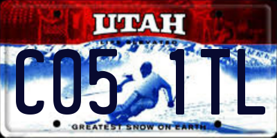UT license plate C051TL