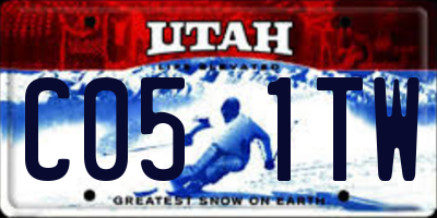 UT license plate C051TW
